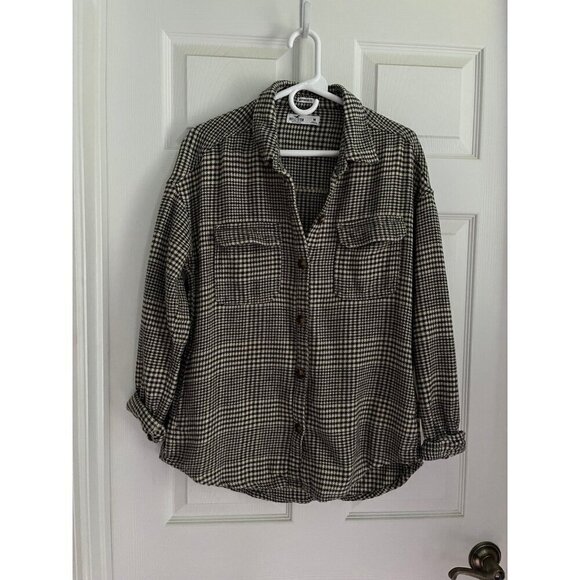 Hollister Plaid Shirt Jacket Shacket Boyfriend Fit - Picture 1 of 2